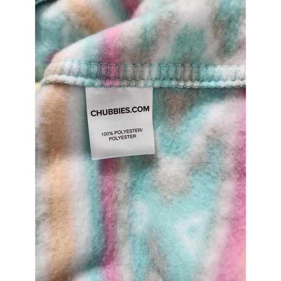 Chubbies Sweatshirt Mens Large Bright 1/4 Zip Pullover Tribal Fleece Commander N - Picture 8 of 9